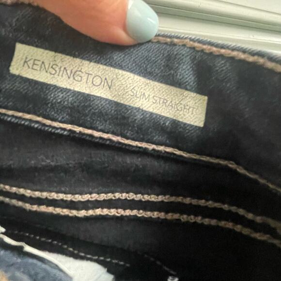 Code Bleu Size 6 Kensington Slim Straight Jean Back Flap Pockets Dark Wash - Picture 4 of 4